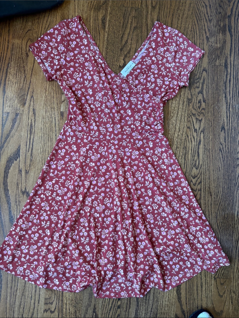 Kaileigh Red Floral Mini Dress